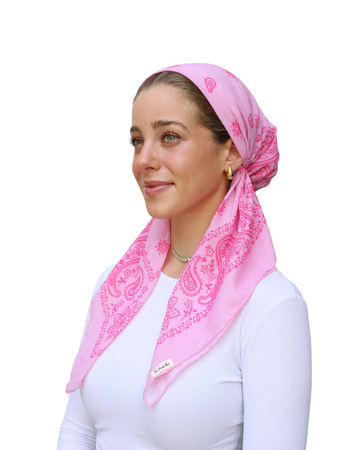 Scarf Bar Ombre Hot Pink Classic Pre-Tied Bandanna with Velvet Grip Myselflingerie.com